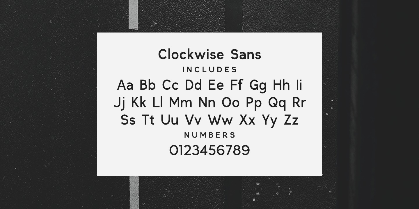 Example font Clockwise #9
